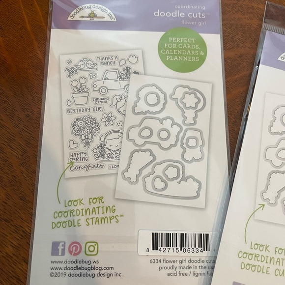 Doodlebug "Flower Girl" clear stamps & dies - Picture 7 of 7